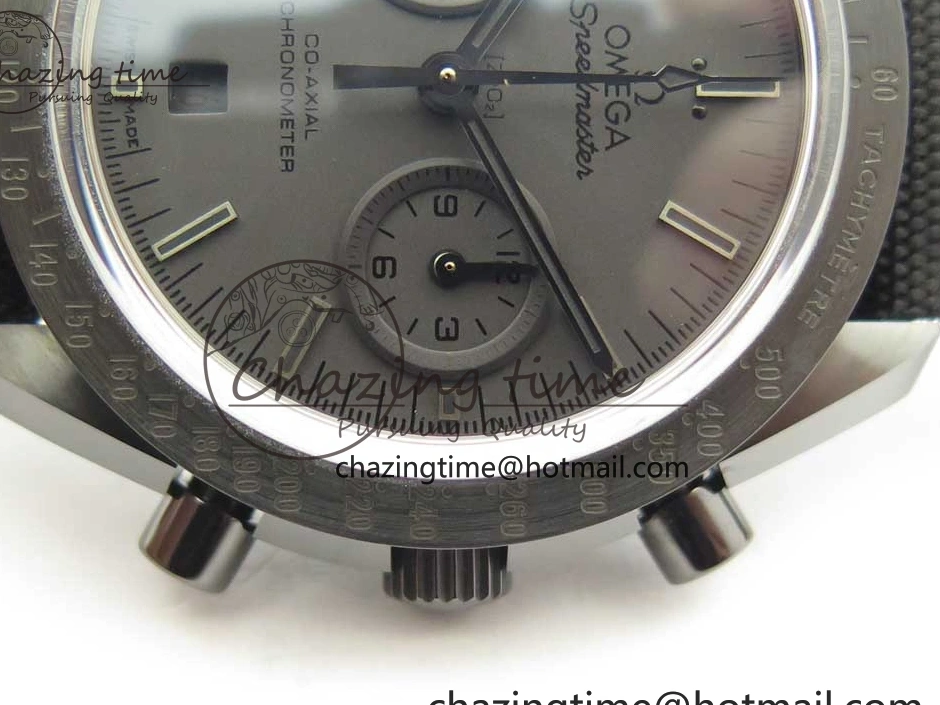 0112 Speedmaster “Dark Side of The Moon” Real Ceramic OMF 1:1 Best Edition Black Black on Nylon Strap A WeatherProof 7976